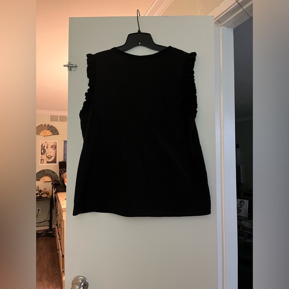 Ribbon Ruffle Poplin Top - Picture 6 of 11